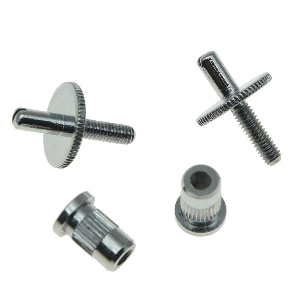 Dopro Pack of 2 Nashville Style Guitar Tune-o-matic Bridge Posts Guitar Bridge Studs Bridge Post with Anchors for Gibson Chrome